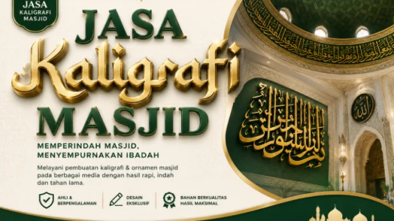 konsep kaligrafi Islami masjid dengan klasik dan harmonis Termurah Di Kuningan